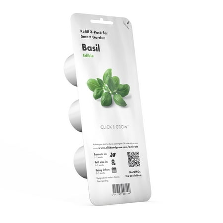 Click & Grow Basil 3 Piece Plant Pod Grow Kit (Best Way To Grow Basil From Seed)