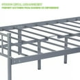 thumbnail image 5 of Geniqua Full Size Bed Frame Silver Steel Platform Modern Headboard Footboard Foundation Tool Free Assembly No Box Spring Needed, 5 of 8