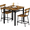 Brown, variant on MOOSENG 3 Piece Dining Table Set | 30" Brown Kitchen Table with 2 Upholstered Chairs | Wood Breakfast Nook Table&Chairs Set of 2 | for Dining&Living Room, Apartment