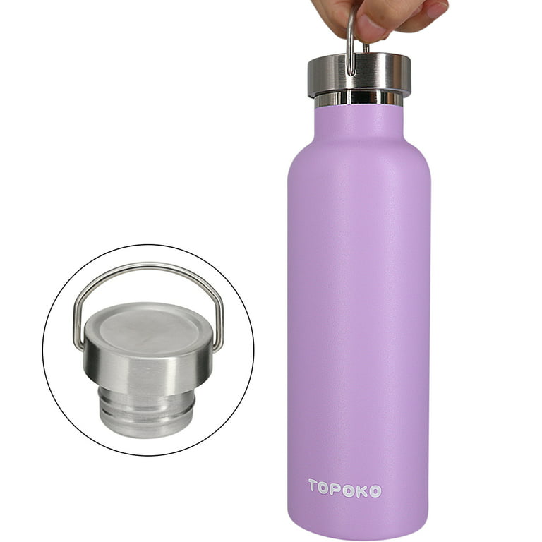 Tru Flask Stainless Steel Water Bottle – Double Walled and Wide Mouth – Vacuum Insulated - Interchangeable Lids (Sold Separately) – Eco Friendly, BPA