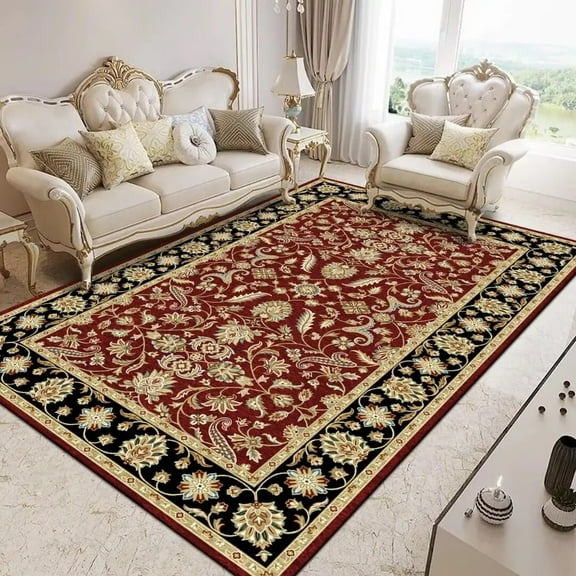 Luxury Persian Retro Living Room Carpets Home Decoration Lounge Non-slip Area Sofa Mats Large Area Bedroom Decor Rugs Washable