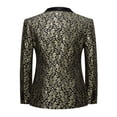 thumbnail image 2 of Beauty-Emily Men’s Luxury Jacquard Blazer with Satin Shawl Collar, Single-Button Formal Jacket for Weddings, Parties & Dinner Events, 2 of 10