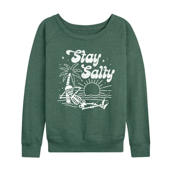Instant Message - Stay Salty - Women's Lightweight French Terry Long Sleeve Shirt