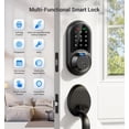 thumbnail image 4 of Veise Smart Lock, Cerradura de puerta con huella digital, Cerradura de puerta de entrada sin llave 7 en 1 con control de aplicación, teclado electrónico con pantalla táctil, cerrojo inteligente, cerra, 4 of 5
