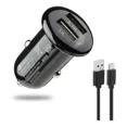 thumbnail image 1 of Cargador Automóvil 2.1a Doble Usb Con Cable V8 Micro Usb, 1 of 7