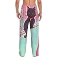thumbnail image 7 of Salouo Cats On Broomstick Print Pajama Pants for Men, Lounge Pants Elastic Waistband Casual Men's sleepwear Loungewear Sleep Pajama Pant -Large, 7 of 7