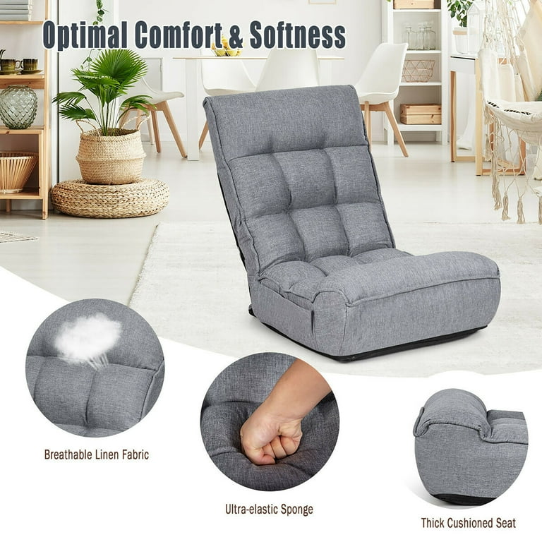 Costway 4-Position Folding Lazy Sofa: Adjustable Backrest Costway 4-Position Folding Lazy Sofa: Adjustable Backrest