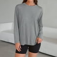 thumbnail image 5 of SUNBS 3 Pack Shirts for Women Oversized Long Sleeve Blouses Basic Crewneck Loose Fit Casual Workout Fall Basic Tops, 5 of 5