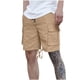 thumbnail image 1 of Mens Cargo Shorts Verano Casual Color Sólido Moda Bolsillos Cordón Cintura Elástica, Cómodo para Al Aire Libre Y la Playa, 1 of 1