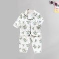 thumbnail image 4 of Baby Boys Girls Pajamas Cotton Comfort 2 Piece Sleepwear Jammies Button down Shirt Pants Long Sleeve Loungewear Set, 4 of 4