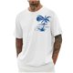 thumbnail image 1 of Camisas de Manga Larga para Hombres Imprimir Casual Cuello Redondo Blusa de Manga Corta, Camisas de Lino para Hombres, 1 of 4