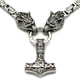 thumbnail image 2 of Collar De Cabeza De Lobo Vikingo De Acero Inoxidable Para Hombres Y Mujeres, Collar De Animal Gótico Nórdico Methold AP005523-00, 2 of 6