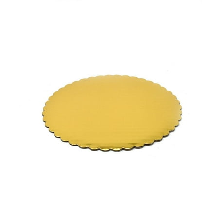 Classic Scallop Circle - Round Scalloped Cake Circles, Gold, 8-Inch, 6-Piece