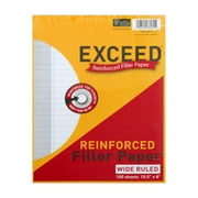 Exceed Reinforced Filler Paper, Wide Ruled, 100 Pages, 8" x 10.5", 78131