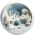 thumbnail image 3 of Décorations de Noël Rondes en Acrylique Rennes Panneau Suspendu Décorations Murales Festives, 3 of 7