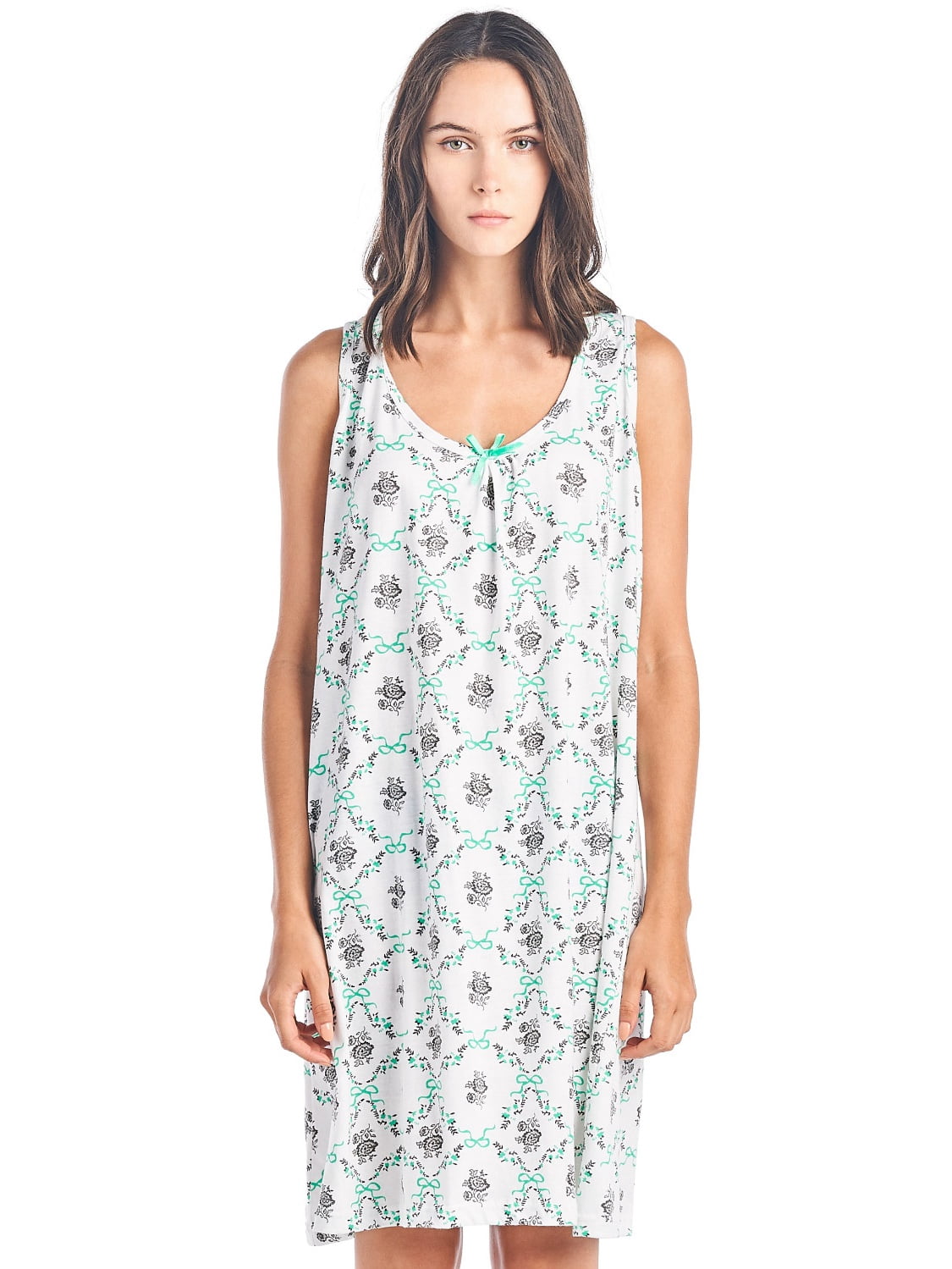 Casual Nights Women's Poly Cotton Sleeveless Nightgown Chemise - Walmart.com