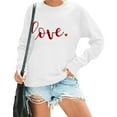 thumbnail image 6 of Vetsdori Womens Valentine Sweatshirts Pullover Casual Tops Gifts for Girlfriend , Crew Neck Sweatshirts for Women Love Heart, 6 of 8