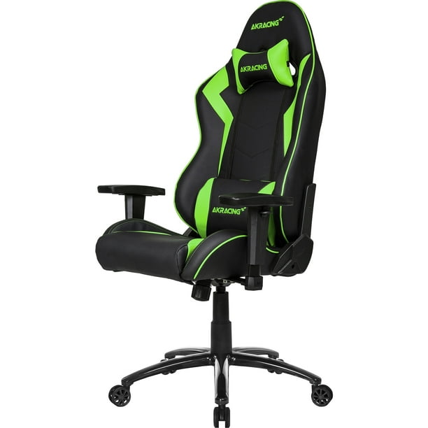 ERGONOMIC GAMING CHAIR GREEN ADJ ARMS ND HEIGHT RECLINE PLEATHER ...