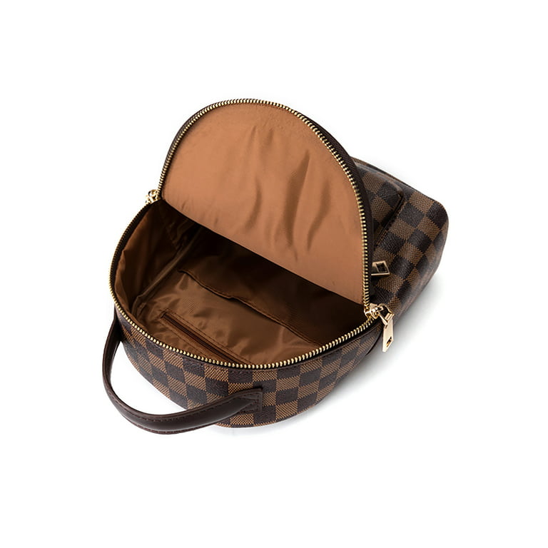 Lumento Checkered Pouch Waist Bag,PU Leather Belt Bags,Woman Man