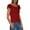 Red, variant on MIXUE Womens Summer Tops Summer Solid Color Round Neck Ruffled Short Sleeve Casual T Shirts Daily-Wear,Beige,L