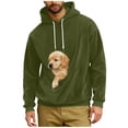 thumbnail image 3 of jobturf Cat Dog Carrier Hoodies for Men Puppy Kitten Carrying Sweatshirt Spring Fashion Pullover Top Large Pet Pocket Corduroy Shirt, 3 of 9