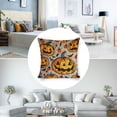 thumbnail image 3 of pumpkins Halloween decorations spooky Linen toss pillowcase decoration pillowcase gifting preferred 20x20 inch cushion cover 2 sets sofa pillowcase sofa bedroom living room car, 3 of 8
