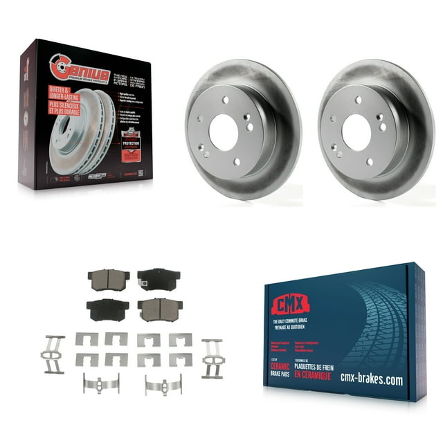Transit Auto Rear Coated Disc Brake Rotors and Ceramic Pads Kit for Car Honda Civic Accord Acura RSX Integra KGC-101630