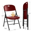 thumbnail image 5 of VTOY 2-Pack Plastic Folding Chairs Foldable Chairs for Home and Office, for Indoor and Outdoor Events-Red, 5 of 6