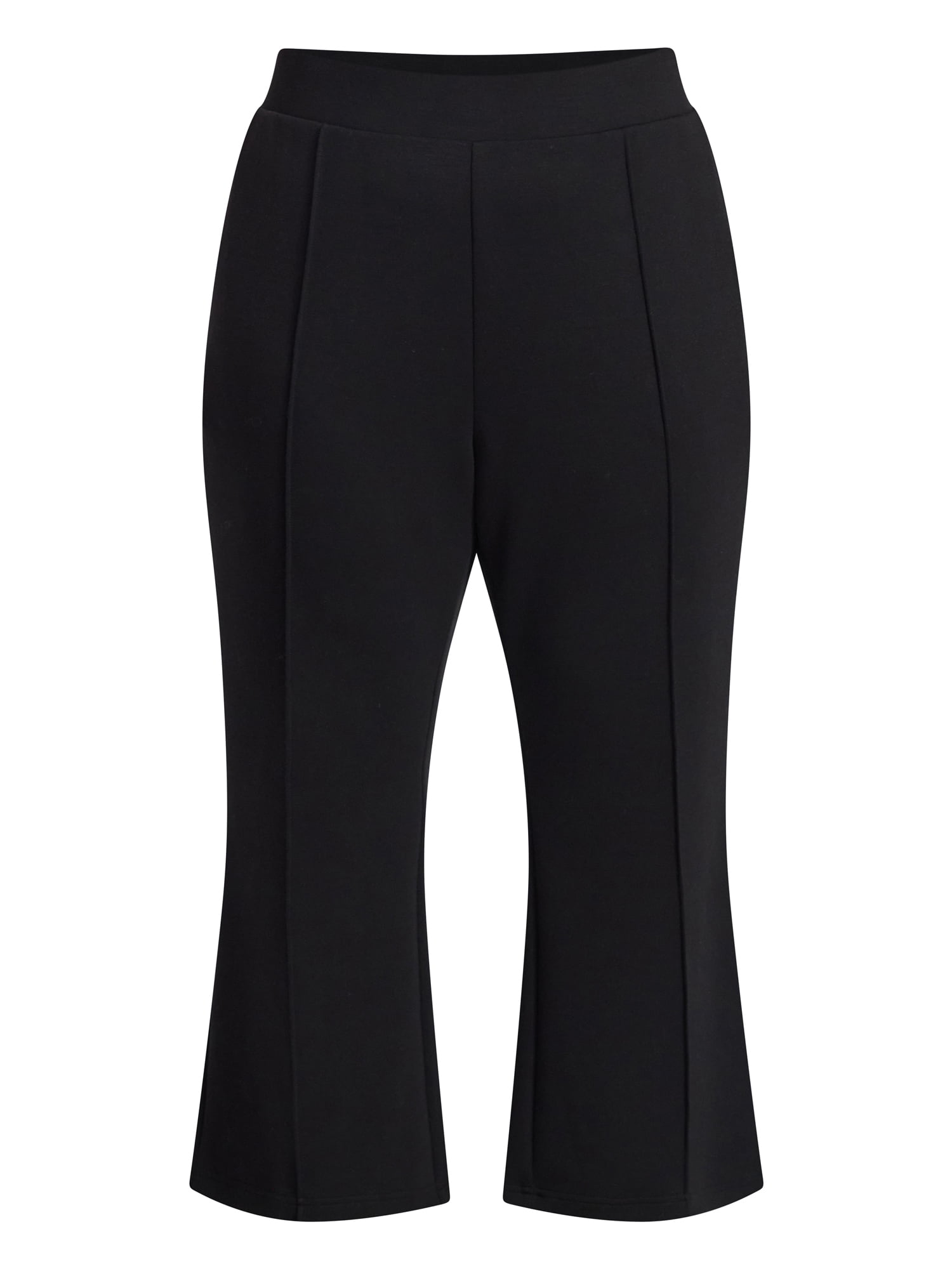 Terra & Sky Women's Plus Size Scuba Knit Kick Flare Pants, Sizes 0X-5X