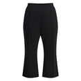 thumbnail image 5 of Terra & Sky Women's Plus Size Scuba Knit Kick Flare Pants, Sizes 0X-5X, 5 of 5