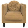 thumbnail image 2 of vidaXL Fauteuil de Sofa avec Coussin Brun en Similicuir Suédé, 2 of 5
