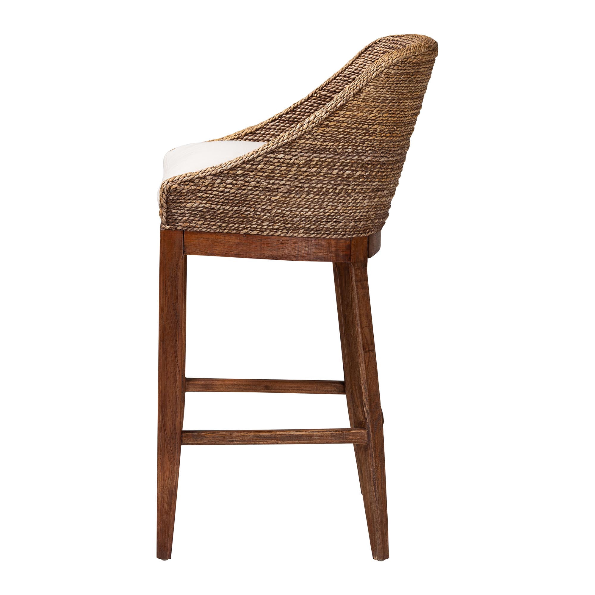 bali & pari Jasper Boho Bar Stool, Bar Height, Brown Wash