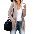 thumbnail image 4 of Langwyqu Womens Long Sleeve Casual Lightweight Knit Sweaters Cardigan Coat, 4 of 5