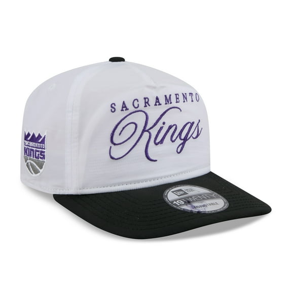 Men's New Era White/Black Sacramento Kings 2025 NBA Draft On-Stage Nylon 19TWENTY Adjustable Hat