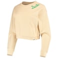 thumbnail image 2 of Women's League Collegiate Wear Cream Oregon Ducks Corded Timber Cropped Pullover Sweatshirt, 2 of 4