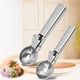 thumbnail image 4 of Cuchara para helado de acero inoxidable, Cuchara para helado de metal resistente Apta para lavavajillas, Perfecta para yogur helado, Plata (2 juegos) Shuxiu Wang 1327533062879, 4 of 5