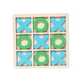 thumbnail image 1 of lionlar Tic TAC Toe Board Game Rustic Parent Child Interaction Party Favors Coffee Table light blue green, 1 of 9