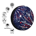 thumbnail image 4 of Rateoe Red White Blue Fireworks 1 Pattern Tire Cover Wheel Protectors Weatherproof Wheel Covers Universal Fit for Trailer Rv SUV Truck Camper Travel Trailers Accessories-16 inch, 4 of 6
