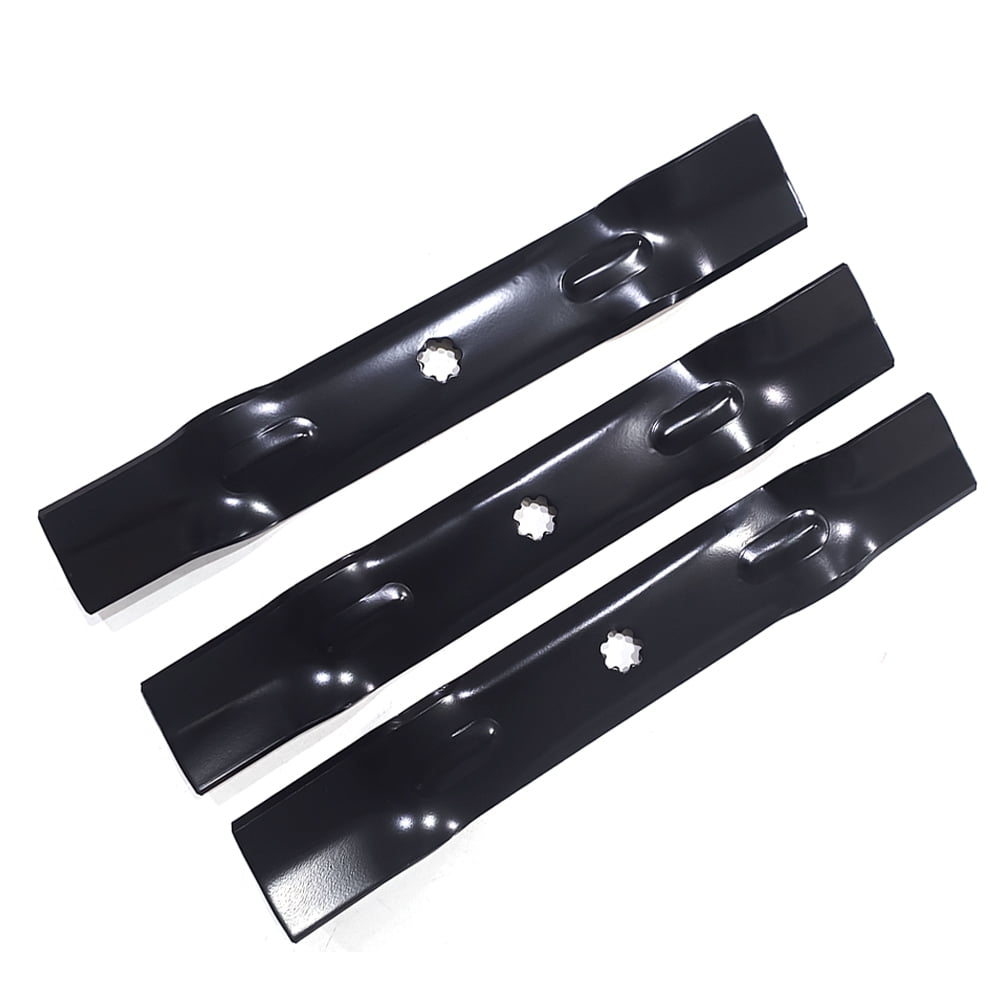 3-Pack D140 High Lift Mower Blades – Fits John Deere 48" Deck E140 E160 LA145 D140 Lawn Tractors, OEM GY20852 GX21784