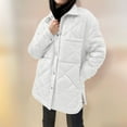 thumbnail image 7 of ZVNAΖH Women Long Puffer Jacket Plus Size Overcoat Winter Quilted Jacket Warm Parka Jacket Button Down Cardigan Jacket, 7 of 7