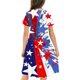 thumbnail image 4 of Odeerbi Niñas Día de La Independencia Vestido de Línea A Verano Patriótico Cuello Redondo Manga Corta Vestido Casual, 4 of 9