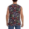 thumbnail image 4 of Balery Snakes And Snake Fruit Men's Sleeveless Muscle Shirts Workout Tank Top, Moisture Wicking, Odor Protection-XX-Large, 4 of 8