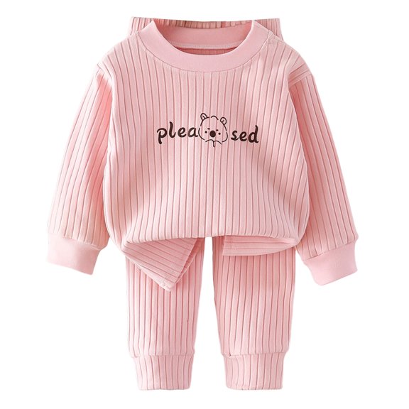 Duqingm Infant Toddler Baby Girls Clothes Letter Crewneck Long Sleeve Sweatshirt Casual Pants 2Pcs Clothes Set Cute 3 6 12 18 24 Months 2T 3T 4T 5T Boys Fall Winter Outfits,3-4 Years