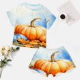 thumbnail image 4 of Thanksgiving Pumpkins 2 Pack Women’s Pajama Set Print Sleepwear And Shorts Y2k Loungewear Sets S-5XL, 4 of 7