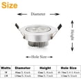 thumbnail image 5 of DYstyle RGB Dimmable LED Ceiling Light Recessed Round Downlight Fixture 16 Colors Changing Panel Ceiling Lamp, 5 of 5