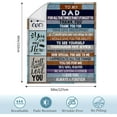 thumbnail image 4 of Gifts for Dad, Dad Birthday Gift, Gifts for Dad Who Wants Nothing, Dad Gifts from Daughter Son, Father Gifts, Best Dad Gift Ideas, Fathers Day for Dad Cool Dad Blanket 50"x60", 4 of 6