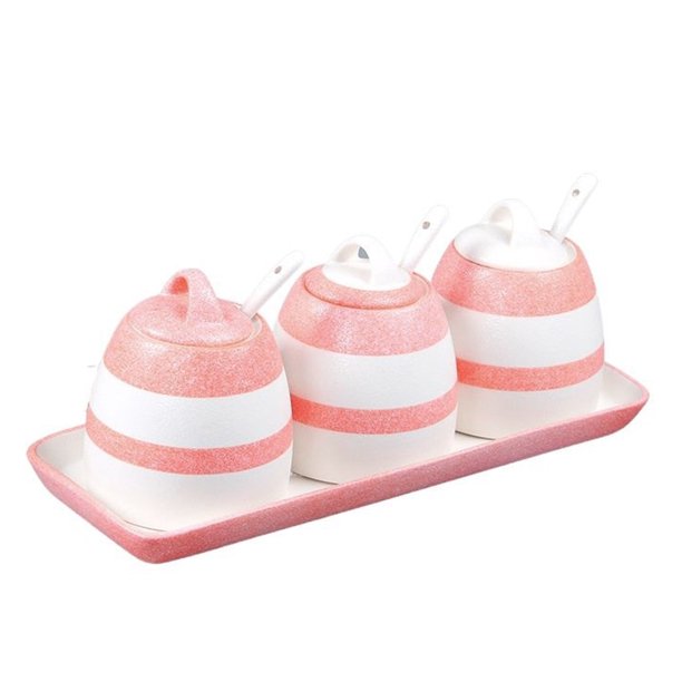 Small Sugar Bowls With Lid And Spoon,farmhouse Style Salt And Pepper