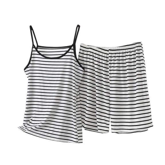 Ahabrexf Women 2 Pc Sets Sleeveless Round Neck Casual Pullover Set for Women