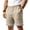 (Fashion 22)Khaki, variant on Aimik Mens Athletic Shorts Elastic Waist Stripe Hem Mens Casual Shorts Summer Breathable Fabric Sport Shorts for Gym or Running