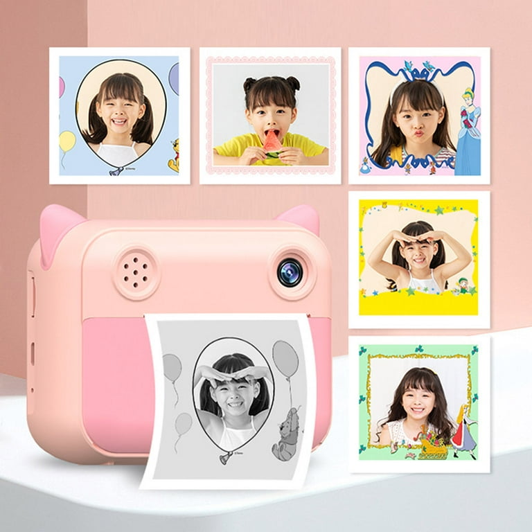 Kids Instant Print Camera Polaroid Toys Children Digital Thermal Printing  Camera with Print Paper Toddler Video Recorder 